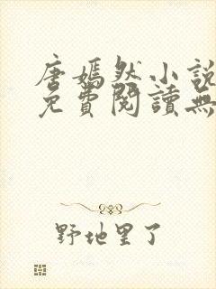 唐嫣然小说全文免费阅读无弹窗