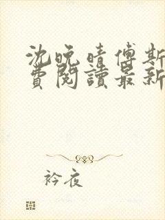 沈晚晴傅斯珩免费阅读最新章节更新时间封面