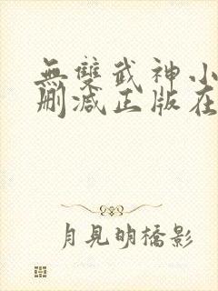 无双武神小说无删减正版在线阅读