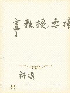 言教授,要撞坏了