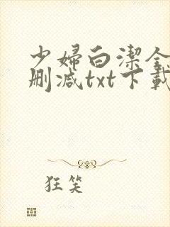 少妇白洁全文无删减txt下载
