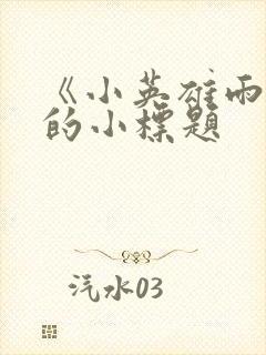 《小英雄雨来》的小标题