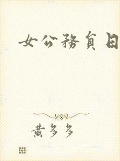 女公务员日记封面