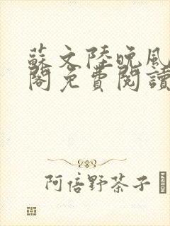 苏文陆晚风笔趣阁免费阅读