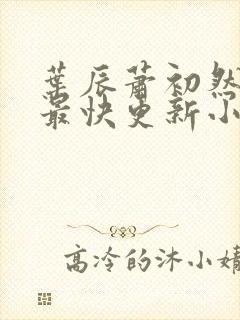 叶辰萧初然最新最快更新小说