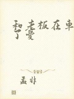 和老板在车里做了爱封面