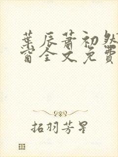 叶辰萧初然无弹窗全文免费阅读