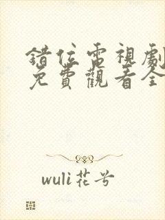 错位电视剧在线免费观看全集封面