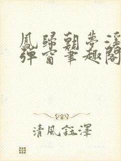 凤归朝梦溪石无弹窗笔趣阁