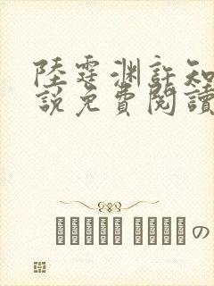 陆霆渊许知夏小说免费阅读最新章节