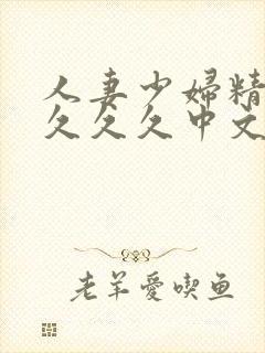 人妻少妇精品久久久久中文字幕封面