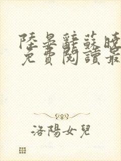 陆晏辞苏晓小说免费阅读最新章节