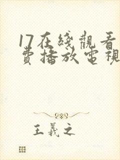 17在线观看免费播放电视剧大全