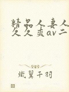 精品人妻人人爽久久爽av二区