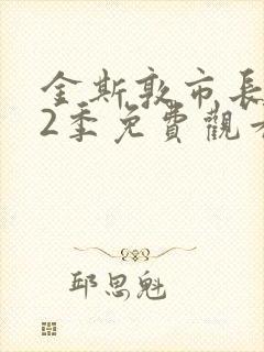 金斯敦市长 第2季免费观看完整版在线全集封面