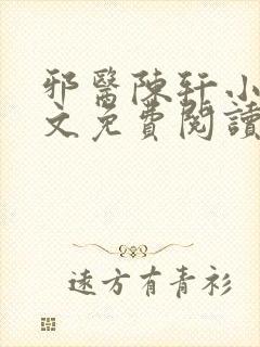 邪医陈轩小说全文免费阅读