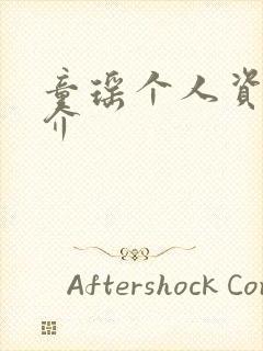 童瑶个人资料简介封面