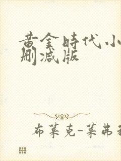 黄金时代小说无删减版