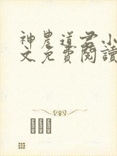 神农道君小说全文免费阅读起点