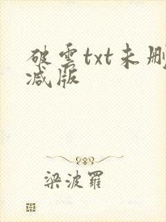 破云txt未删减版