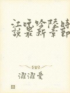 江晚吟陆时今小说最新章节更新时间