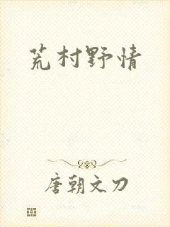 荒村野情封面