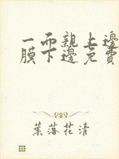 一面亲上边一面膜下边免费阅读