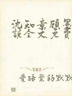 沈知意顾墨臣小说全文免费阅读