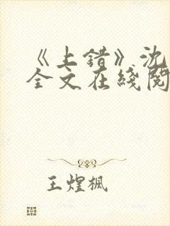 《上错》沈南初全文在线阅读笔趣阁