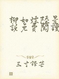 柳如烟陆晨的小说免费阅读