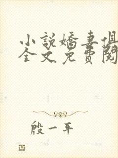 小说娇妻俱乐部全文免费阅读