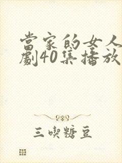 当家的女人电视剧40集播放