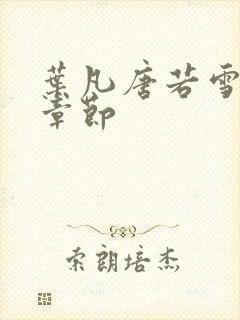 叶凡唐若雪更新章节封面