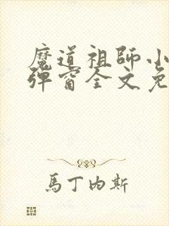 魔道祖师小说无弹窗全文免费阅读封面