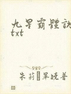 九星霸体诀完本txt