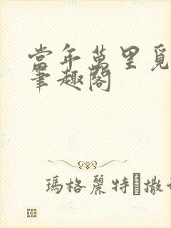 当年万里觅封侯笔趣阁