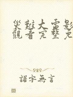 灾难大电影在线观看完整免费观看封面