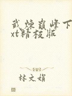 武炼巅峰下载txt精校版封面