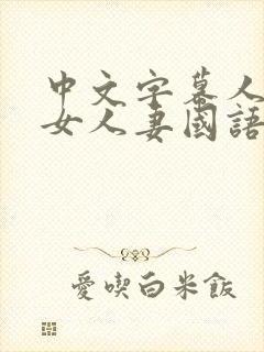 中文字幕人妻熟女人妻国语