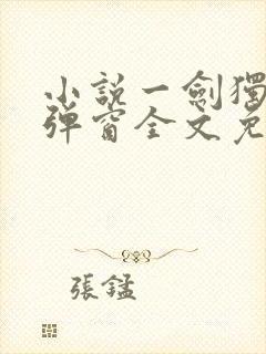 小说一剑独尊无弹窗全文免费阅读