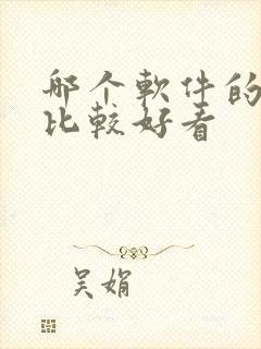 哪个软件的小说比较好看