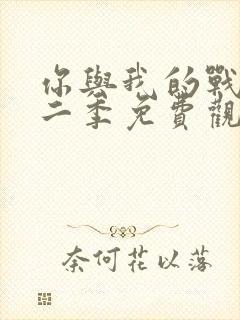 你与我的战场第二季免费观看