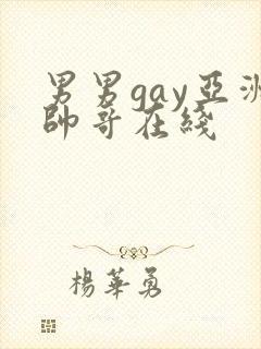 男男gay亚洲帅哥在线