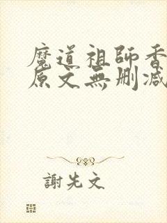 魔道祖师香炉篇原文无删减