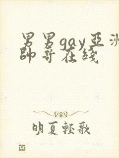 男男gay亚洲帅哥在线