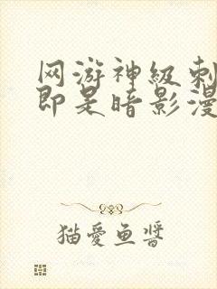 网游神级刺客我即是暗影漫画封面