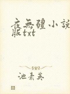 夜无疆小说精校版txt