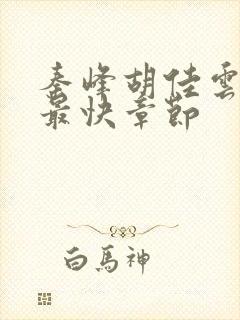 秦峰胡佳云更新最快章节