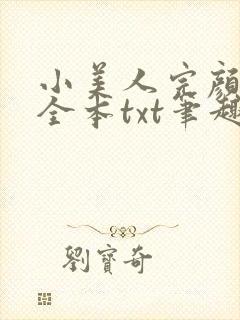 小美人完颜无泪全本txt笔趣阁封面