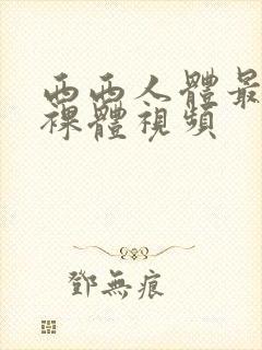 西西人体最大胆裸体视频